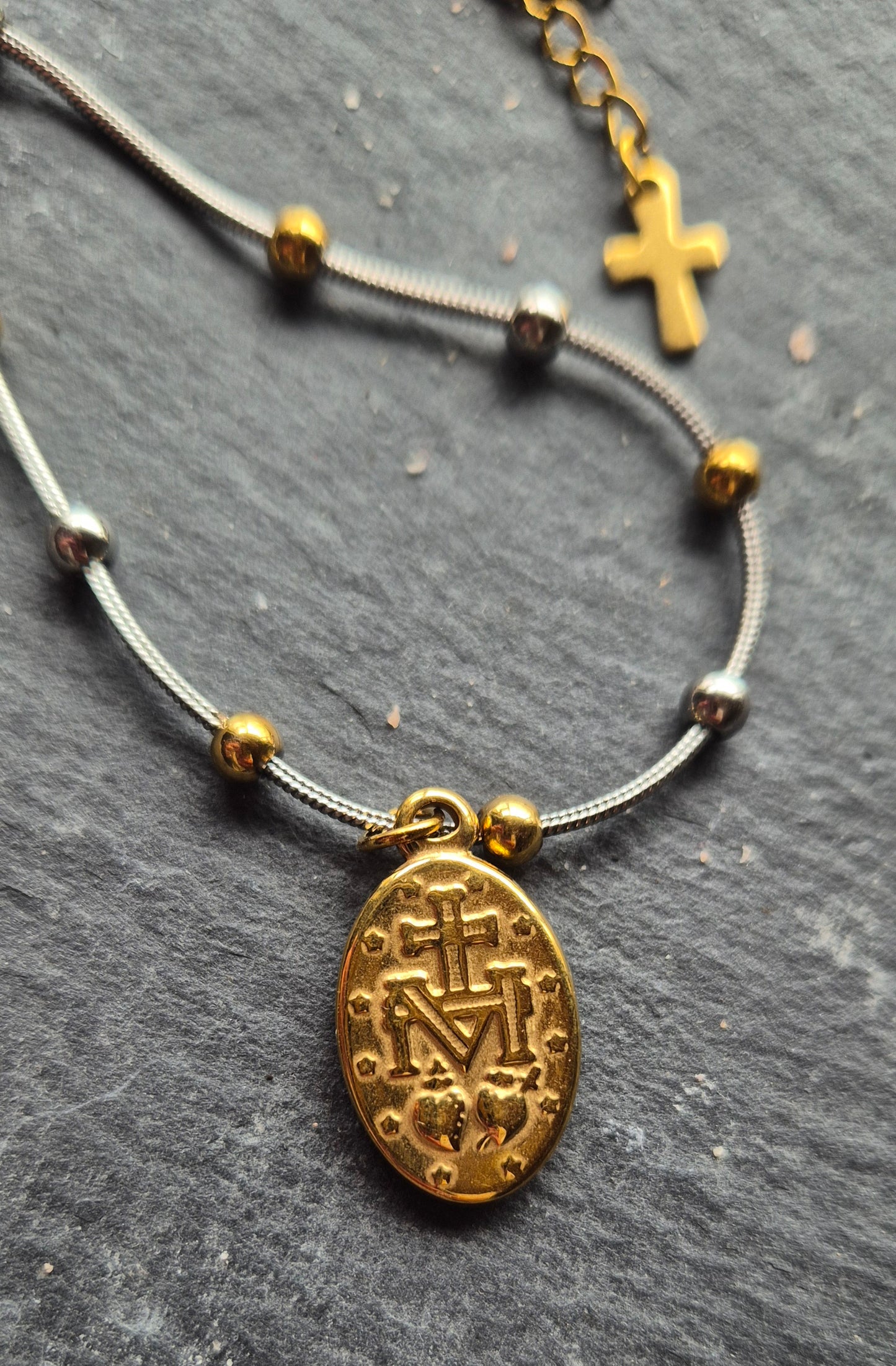 Mixed metal miraculous medal
