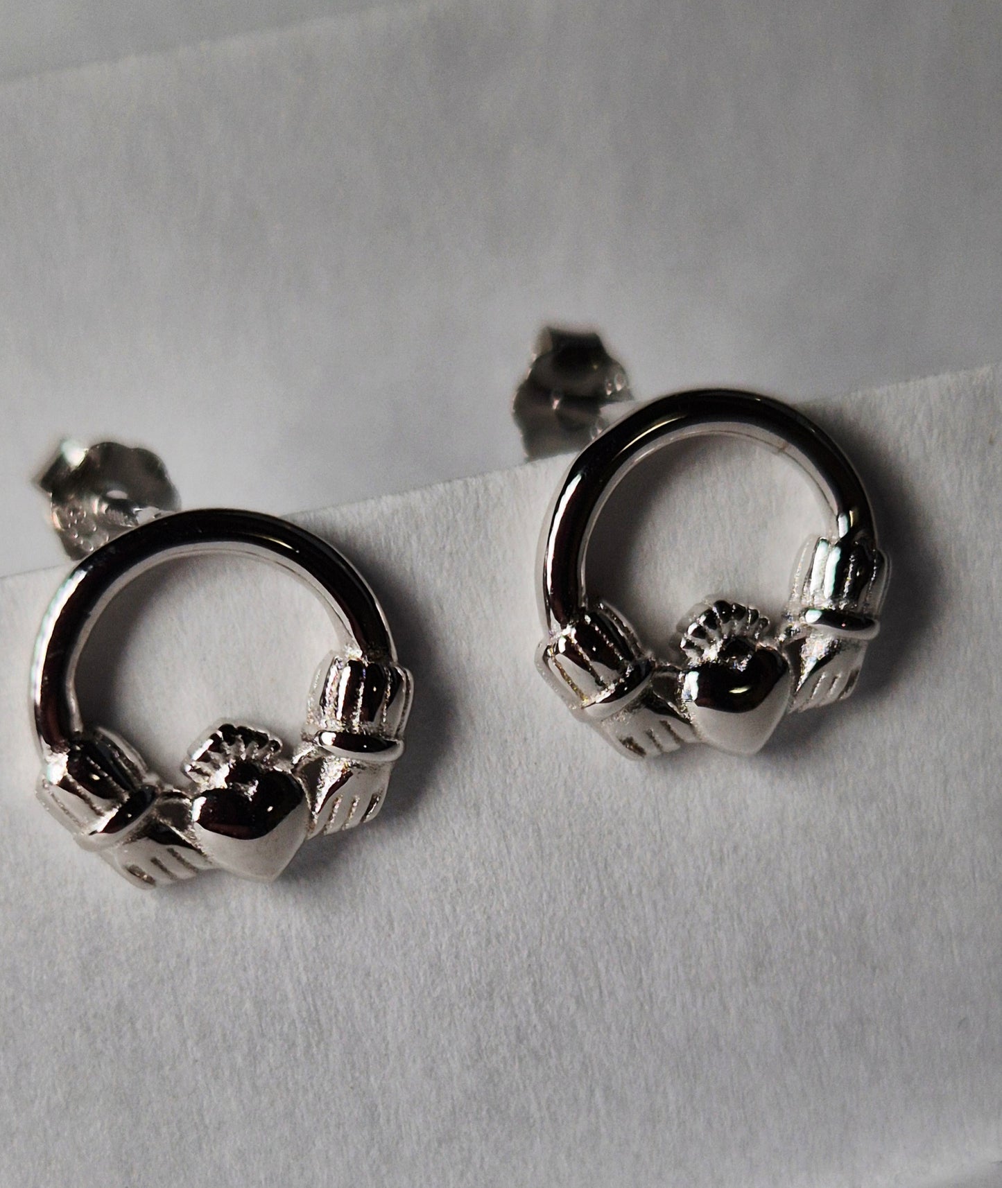 Claddagh Studs Sterling Silver