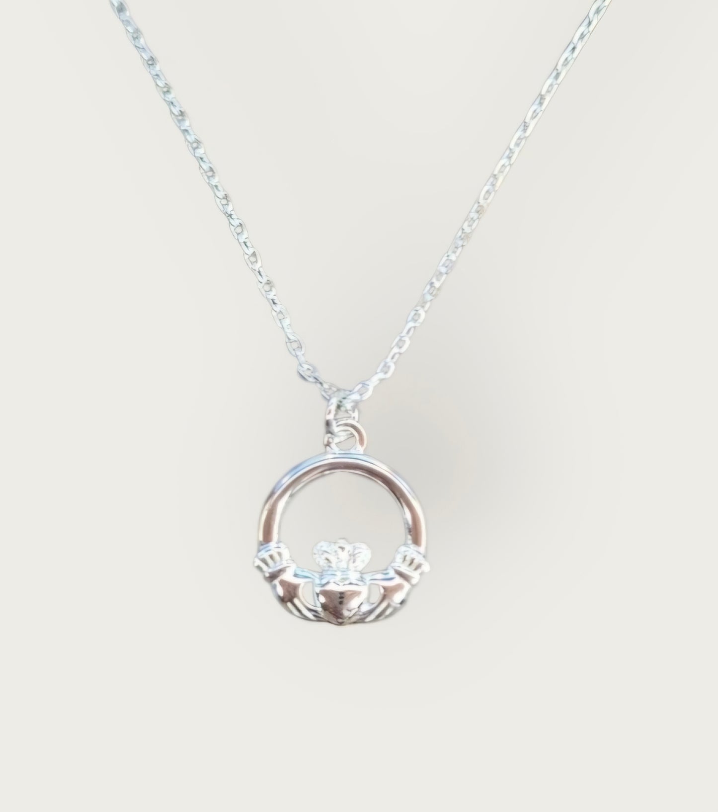 Dainty Sterling Silver Claddagh Set