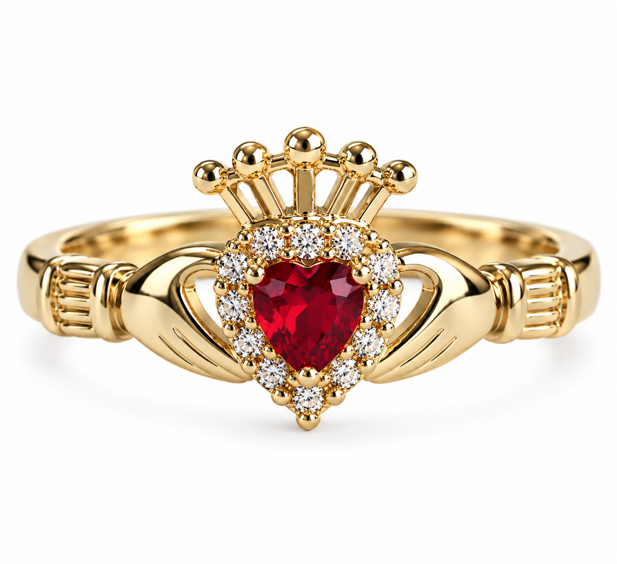 Ruby Claddagh Ring