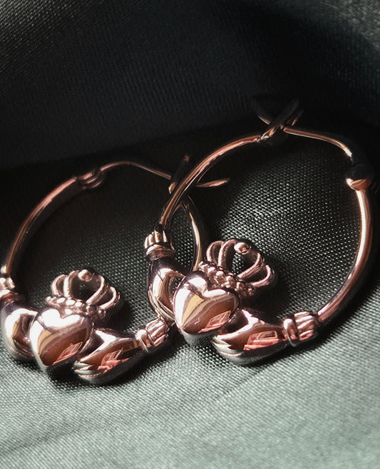 Claddagh Hoops Stainless steel 925 coating