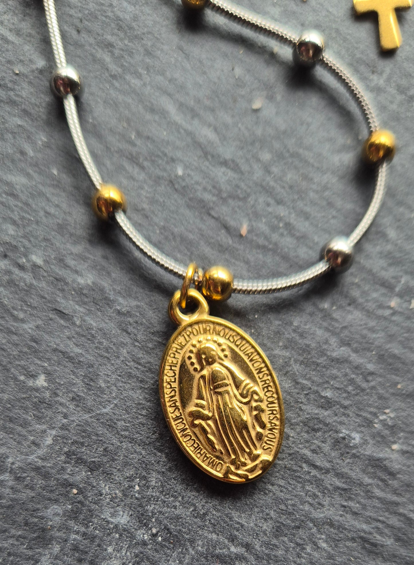 Mixed metal miraculous medal
