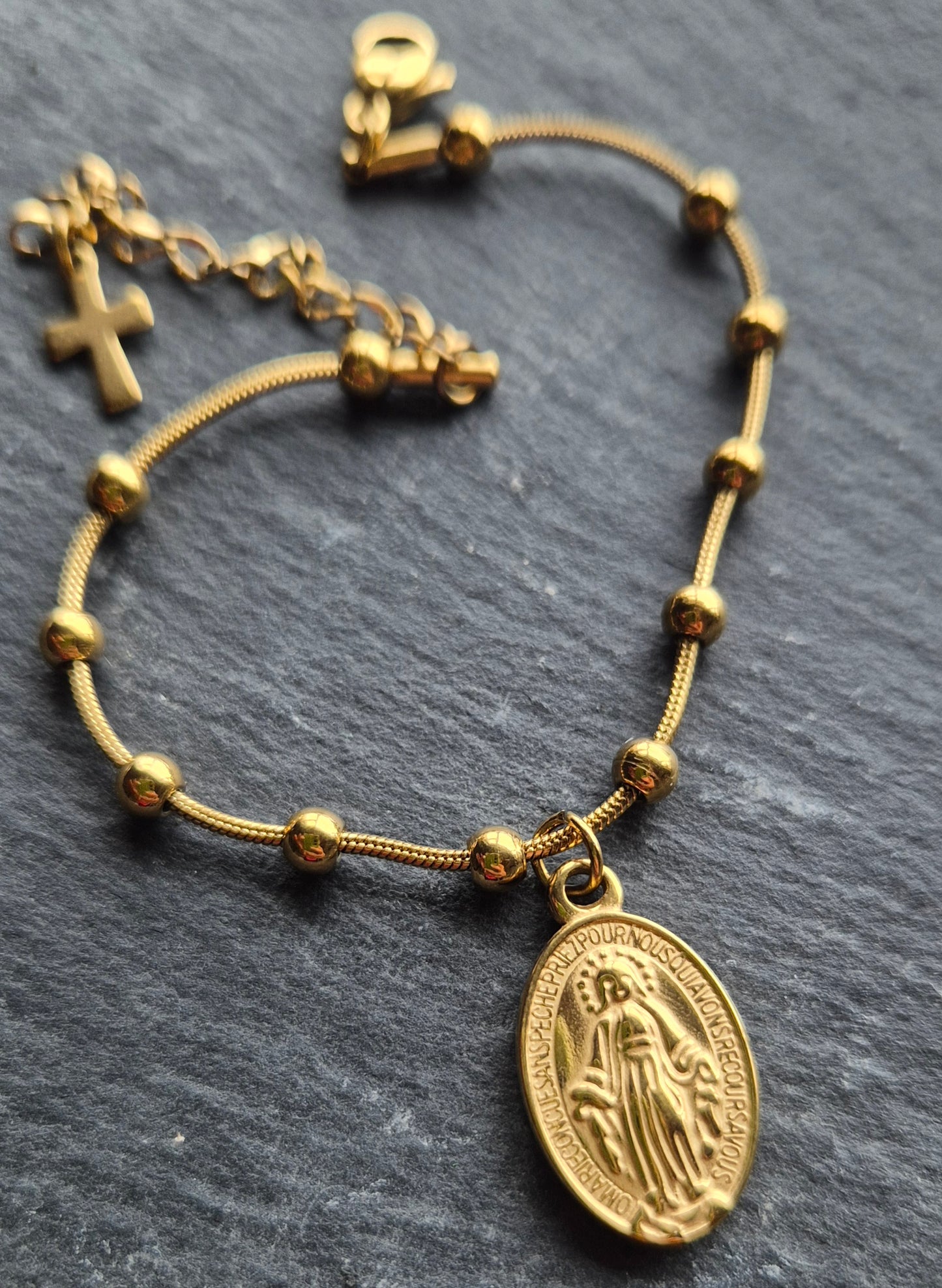 Miraculous Medal Rosary Bracelet