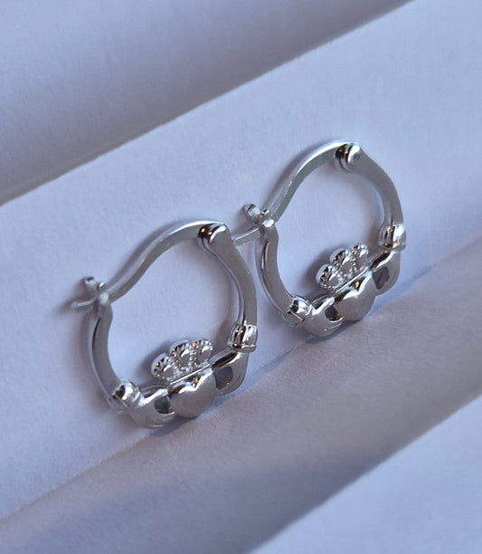 Claddagh Mini Hoops