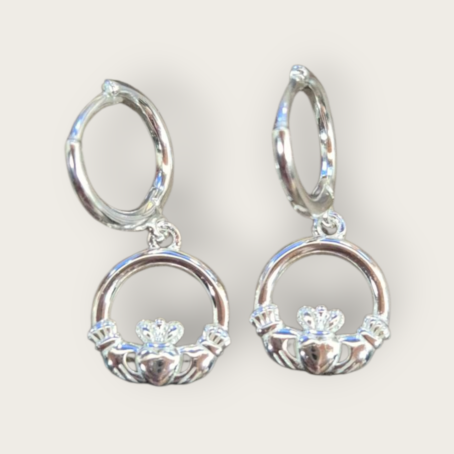 Dainty Sterling Silver Claddagh Set