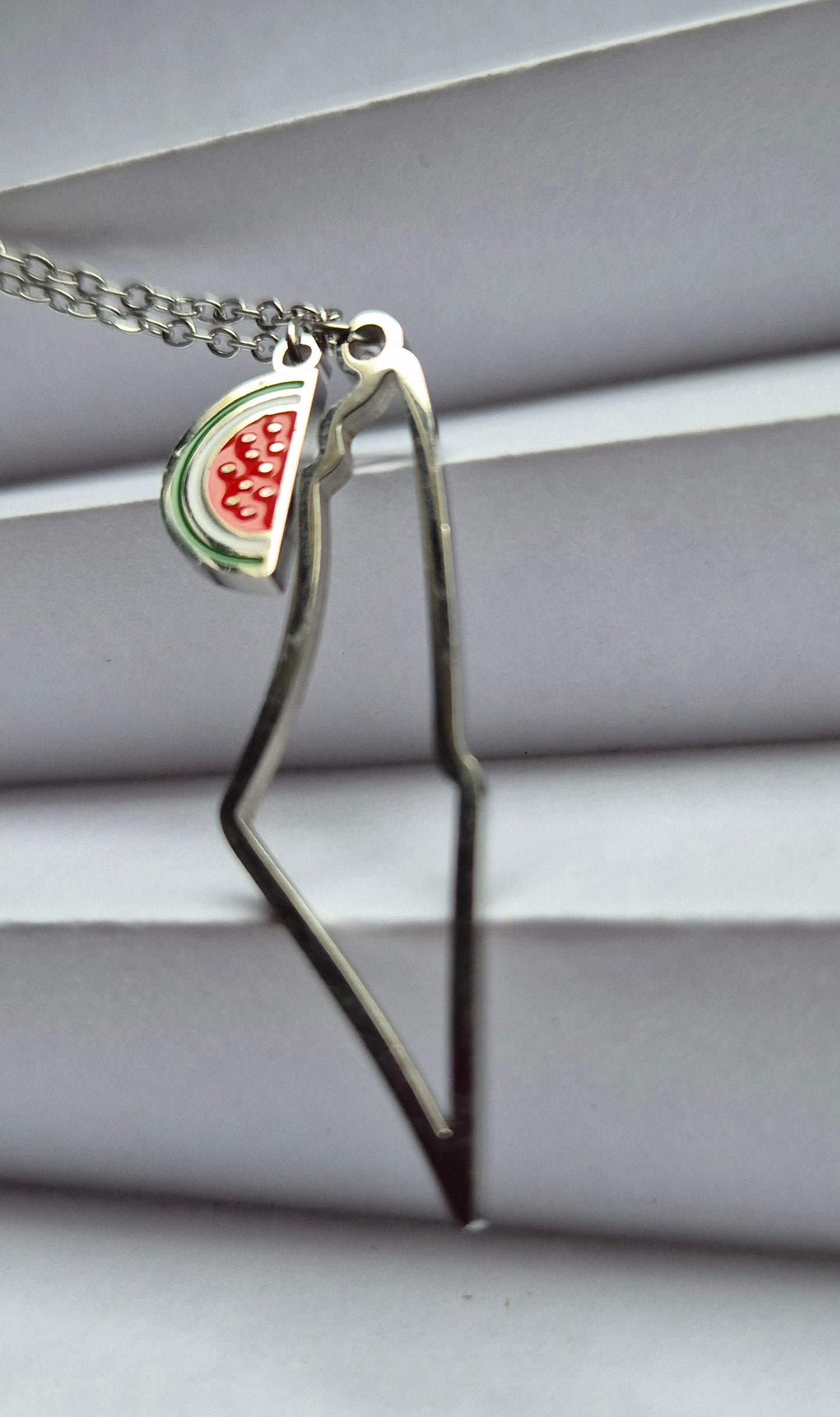 Palestine Necklace with Watermelon Charm
