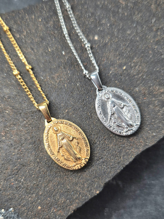 Miraculous Medal Pendant Necklace