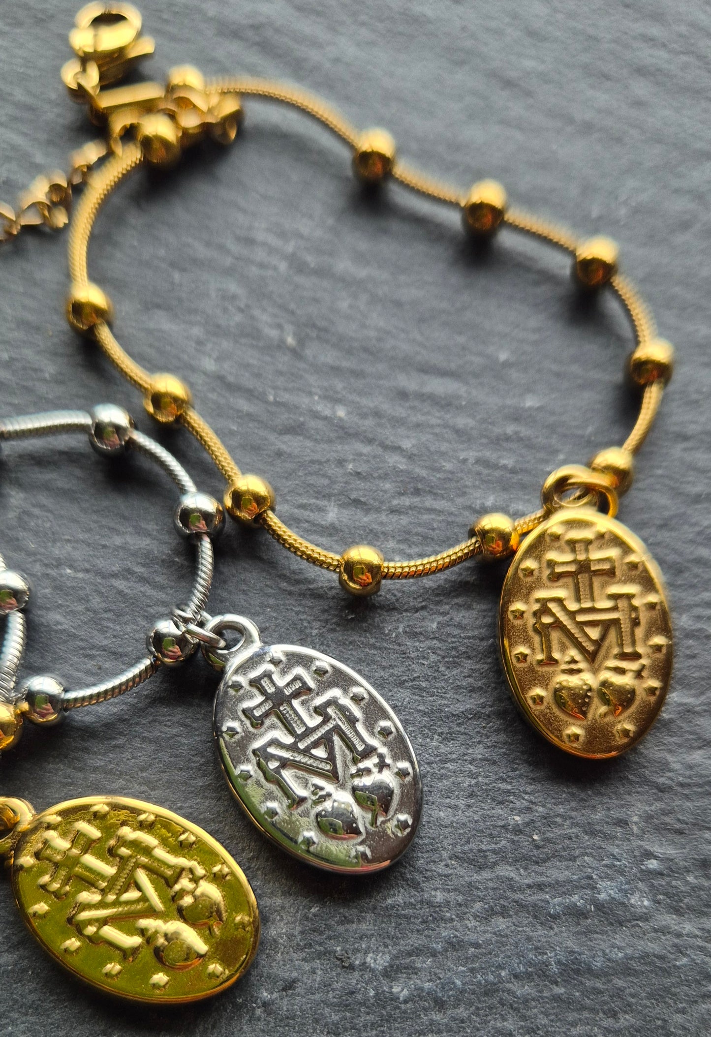 Miraculous Medal Rosary Bracelet