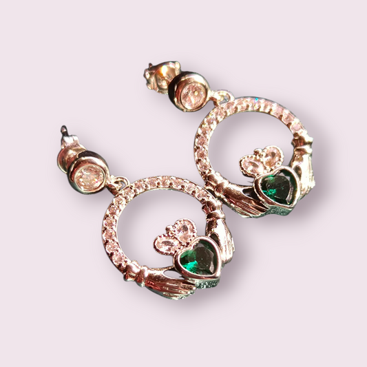 Emerald Claddagh Droplets