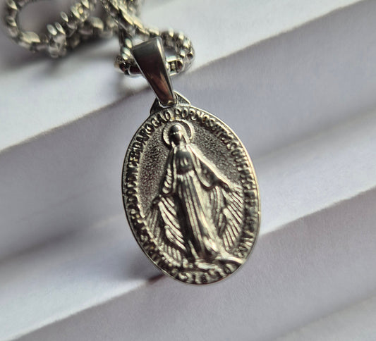 Miraculous Medal Pendant Necklace